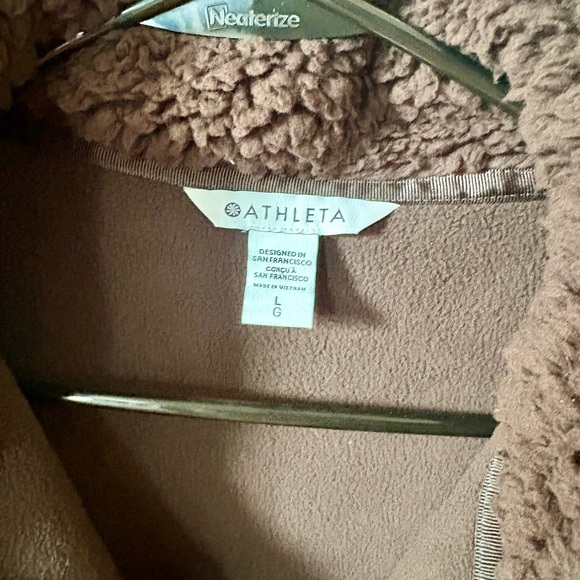 Athleta Brown Sherpa Half-Zip Pullover - Picture 4 of 4